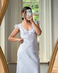 Vintage Y2K Lavender Bias Cut Dress