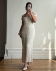 Vintage Y2K Crystal Cap Sleeve Bridal Slip