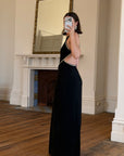 Vintage 90s Bandage Rhinestone Backless Gown