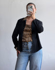 Vintage 90s Cheetah Camisole and Button Up Shirt Set