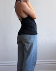 Vintage Y2K Victorias Secret Plunging Halter Top Noir