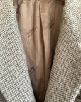 Vintage 60s Olive Wool Herringbone Blazer