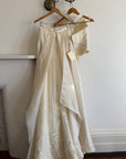 Vintage 90s Italian Halter Satin Princess Wedding Dress Set