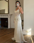 Vintage 90s Italian Asymmetrical Fairy Silk Wedding Dress