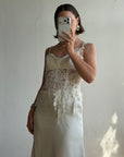 Vintage 90s Italian Asymmetrical Fairy Silk Wedding Dress