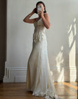 Vintage 90s Italian Asymmetrical Fairy Silk Wedding Dress
