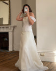 Vintage 90s Italian Two Piece Diamante and Organza Bridal Set