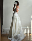 Vintage 90s Italian Two Piece Diamante and Organza Bridal Set