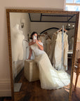 Vintage 90s Italian Two Piece Diamante and Organza Bridal Set