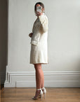 Vintage 2007 John Galliano Metallic Rose Silk Linen Blazer Dress