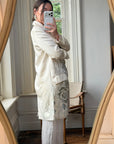 Vintage 2007 John Galliano Metallic Rose Silk Linen Blazer Dress