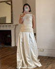 Vintage 90s Satin Princess Bridal Skirt