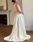 Vintage 90s Satin Princess Bridal Skirt