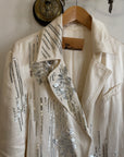 Vintage 2007 John Galliano Metallic Rose Silk Linen Blazer Dress
