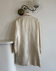 Vintage 2007 John Galliano Metallic Rose Silk Linen Blazer Dress