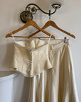 Vintage 90s Italian Sweetheart Bodice Lace Bridal Set