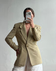 Vintage 90s Tailored Camel Longline Blazer