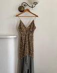 Vintage 90s Olive Lace Slip Dress