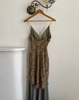 Vintage 90s Olive Lace Slip Dress