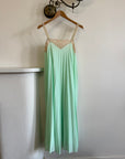 Vintage 50s Pleated Mint Green Slip Dress