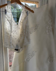 Vintage 90s Italian Silver Embellished Waterfall Tiered Bridal Set