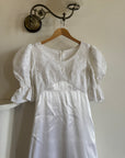Vintage 60s Puff Sleeve Romantic Wedding Dress