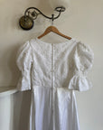 Vintage 60s Puff Sleeve Romantic Wedding Dress
