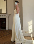 Vintage Italian 90s Minimalist Dress With Train