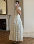 Vintage 60s Lace Puff Sleeve Wedding Dress with Bows
