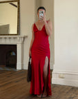 Vintage 90s Pure Silk Bias Tri Dress Scarlett