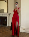 Vintage 90s Pure Silk Bias Tri Dress Scarlett