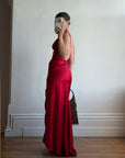 Vintage 90s Pure Silk Bias Tri Dress Scarlett