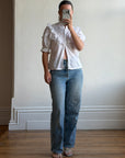 Vintage 90s Broderie Anglaise Cotton Lace Blouse