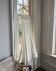 Vintage Italian 90s Minimalist Dress With Train