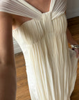 Vintage Y2K Pure Silk Grecian Bridal Gown