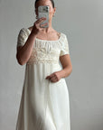 Vintage 90s Romantic Cap Sleeve Wedding Gown