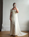 Vintage 90s Romantic Cap Sleeve Wedding Gown