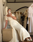 Vintage 90s Romantic Cap Sleeve Wedding Gown