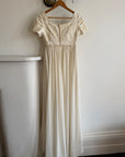Vintage 90s Romantic Cap Sleeve Wedding Gown
