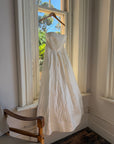 Vintage Y2K Floral Jacquard Strapless Ballgown