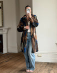 Vintage 90s Multi-Colour Patchwork Fur Coat