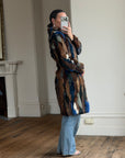 Vintage 90s Multi-Colour Patchwork Fur Coat