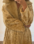 Vintage Faux Shearling Penny Lane Coat Biscuit