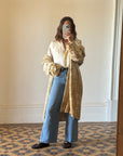 Vintage Faux Shearling Penny Lane Coat Biscuit