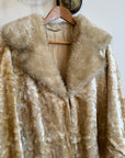 Vintage Faux Shearling Penny Lane Coat Biscuit