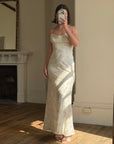 Vintage 90s Iridescent Sequin Bias Slip Dress