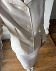 Vintage 90s Dolce & Gabbana Ivory Silk Shantung Two-Piece Bridal Suit