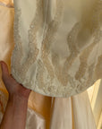Vintage 80s Mermaid Silk Taffeta Bridal Ballgown Set