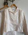 Vintage 90s Dolce & Gabbana Ivory Silk Shantung Two-Piece Bridal Suit