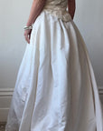 Vintage 90s Brocade Corset and Princess Satin Skirt Bridal Set